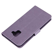 Robinsoni Custodia Compatibile con Samsung Galaxy A8 2018 Cover Folio a Fogli Mobili Cover Libro Pelle PU Case Taccuino Cover Portafoglio Custodia Libretto Retro Flip Caso Albero in Rilievo Cover