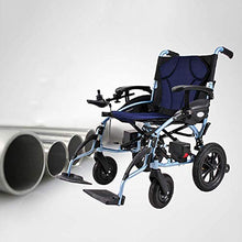 Accessori per la casa Sedia a rotelle elettrica per anziani disabili pieghevole 26 kg (portata 20 km) Joystick a 360 gradi Capacità di peso 100 kg Larghezza sedile 46 cm Batteria al litio Comando s