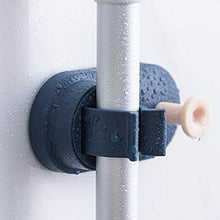 ZXCASDF Gancio Mop Multifunzionale Libero Punzonatura Cremagliera Appeso A Parete Bagno Super Forte Adesivi Viscosa Gancio Adesivo Fibbia Portante Fermaglio Mop Artefatto,Blu