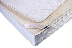 Coprimaterasso reversibile di lusso e caldo e reversibile 100% lana merino, sotto la coperta, per tutte le stagioni, sotto la coperta. Per neonati, neonati, bambini, bambini, assorbono naturalmente l'umidità.