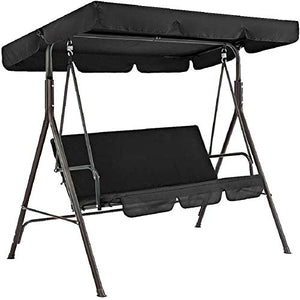 2Pcs Baldacchino Amaca Altalena Resistente Ai Raggi UV Impermeabile + Cuscino Sedia Estate Esterna Coperta Giardino Cortile Tenda Altalena Copertura Superiore,A,142 * 120 * 18cm