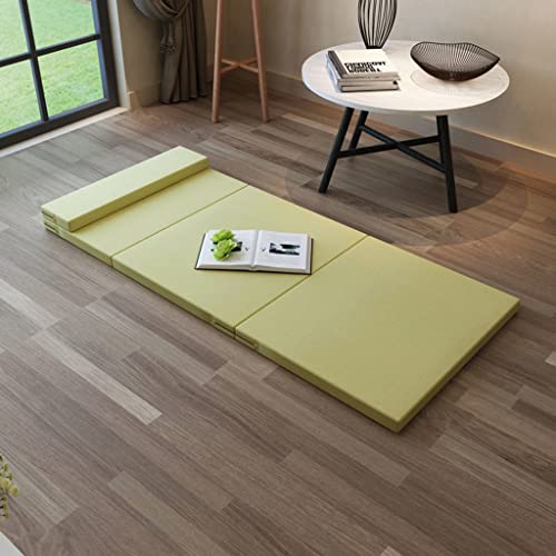 HUANXA Portatile Materasso Pieghevole, Giapponese Tradizione Singolo Dimensione Tatami Materasso Futon per Ospiti-giallo-120x200cm(47x79inch)