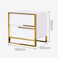 Comodini dell'attrezzatura vivente Armadietto moderno semplice Armadietto di immagazzinaggio leggero della camera da letto Unità del comodino con cassetto Comodino Comodino del letto in ferro battu