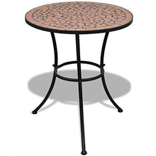 vidaXL Tavolo da Giardino con Mosaico 60 cm con 2 sedie Colore Terracotta