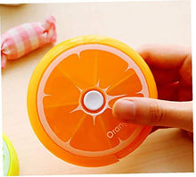 Portable pillola rotante 7 giorni settimanali Holder dell'organizzatore della medicina di Viaggio Tablet di immagazzinaggio della cassa della scatola Dispenser stile sveglio di frutta (arancione)
