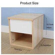 RKRZLB Comodino Camera da Letto Cassettiera Moderno con 1 Cassetti 13x15.7x15.7inch Naturale Cassettiere Cameretta (Color : Wood Color)