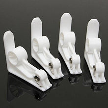 Ainstsk - 4 mollette per tovaglia, con molla, in plastica, per casa, giardino, feste, picnic, matrimonio, cucina, 6 x 5,3 cm, colore: bianco, 4 pezzi