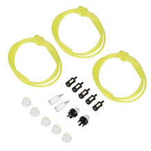 Rockyin 1.5 Metri 3 diametri del Tubo Tubo Carburante con Snap in Primer Bulb, Filtro Carburante Fit for Zama Stihl