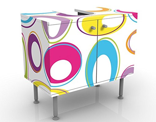 Apalis Mobile per lavabo Design Happy Eggs 60x55x35cm, Basso, Larghezza: 60cm, Regolabile, mobiletto da lavandino, lavandino, mobiletto da lavabo, lavabo, mobiletto, Bagno, Bagnetto, Mobile da Bagno
