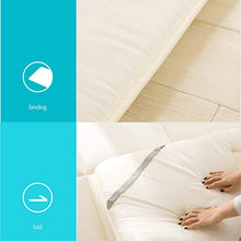 TOPYL Giapponese Futon Mate Microfibra Morbido Regina Dormire Pad,Pieghevole Tappeto da Pavimento Tatami,Soffici Traspirante Materasso Il Riso Bianco King:180x200cm