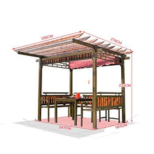 Gazebo da giardino Giardino Gazebo, Patio Padiglione, Uva rack con tavolo e sedie, all'aperto Cortile padiglione in legno da giardino Tenda for giardino, patio, prati, le Parti Tettoia da esterno HLZY