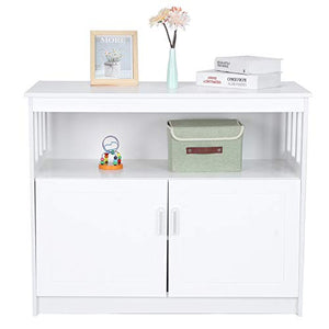 Pissente Armadio da Cucina con Ante Doppie, Mobiletto Sottolavandino in MDF Armadietto Sotto Lavabo Mobili a Terra Cucina con Doppia Anta 98x44x80 cm