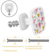 Amore cuore 4 PCS Pomelli per Porta, Pomolo per Mobile, Pomelli per Mobili con Viti, Maniglia per Armadietto, Pomelli per Porta, Pomelli per Cassetti per Porta, Armadio, Cassetto e Credenza
