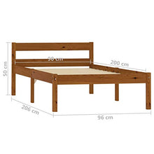 SKM Giroletto Marrone Miele in Legno Massello di Pino 90x200 cm (12.92kg)