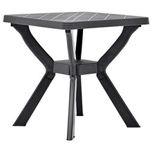 Qnotici Tavolo da Giardino Pieghevole in plastica, Tavolo da Giardino per Il Tempo Libero all'aperto, Tavolo da Giardino per riunioni di Famiglia 70 x 70 x 72 cm  Antracite
