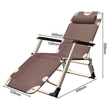 PAKUES-QO Reclinabile Pieghevole Sedia reclinabile Lettini Prendisole Zero Gravity Sedie a Sdraio Giardino Beach Relaxer con Cuscino Rimovibile Khaki