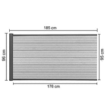 Mendler Pannello supplementare frangivento Basso Privacy Sarthe WPC Alluminio Premium 188cm Antracite