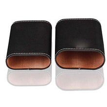 SMEJS Black Leather Cigar Humidor - può ospitare 3 Sigaro Viaggio Portatile Holster/Cigar Humidor