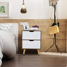 Yuanyan - Comodino a 2 ripiani, alla moda, con 2 cassetti, comodino, tavolino da caffè, per camera da letto, comodino e comodino a prova di umidità, per camera da letto, bagno, soggiorno