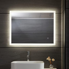 Aquamarin® Specchio Retroilluminato da Bagno - 120 x 60 cm, A++, Controluce Bianca Fredda/Calda/Neutra, a Touch, Antiappanamento - LED Rettangolare, da Parete, con Illuminazione (100 x 60 cm)