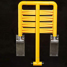 LXLAMP Sgabello Doccia Antiscivolo Regolabile in Altezza Sgabello da Doccia in Acciaio Inossidabile Giallo Montaggio A Parete Sedile Medico Pieghevole Vecchia Sedia da Bagno Sgabello da Bagno