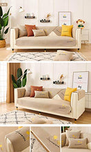 YUTJK Mat sofà di Lino Ricamato Foglia di Acero,Inizio Cuscino del Divano in Tessuto di Copertura del Tovagliolo,Molle Eccellente del Sofà del Copertura della Sedia,Beige_45×45cm(Cuscino/con Anima)