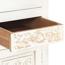 vidaXL Armadio Bianco 120x40x200 cm in Legno Massello di Mango
