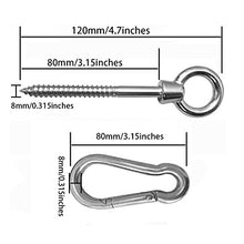 Heavy Duty Swing Ganci Ganci, Amaca Ganci Insieme del Gancio di Sedie Ganci Heavy Duty in Acciaio Inox per I Set in Legno Altalena con Pneumatico Girevole Sedile Trapeze Yoga Hammock Chair Sandbag