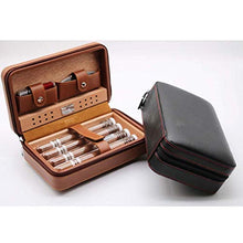 ZYING Desktop Cigar Humidor - Cigar Box Desktop Resistente all'Uso e sigillato Portatile Legno di Cedro Cigar Humidor Box Viaggi (Color : Black)