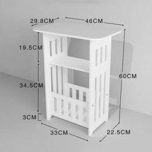 Comodini Bianco Tavolo D'angolo Cassetto Portaoggetti in Legno, Completo, Camera da Letto, 46 x 29,8 x 60 cm