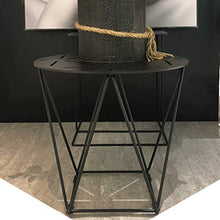 Yyqx Comodino Tavolino da Salotto con Balcone Geometrico, Semplice tavolino da Salotto Creativo in Ferro battuto Comodini Letto