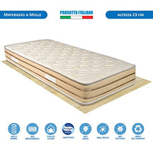 Materasso singolo a molle in acciaio temperato 80x190 CORFÙ altezza 23cm, con supporto perimetrale rinforzato, materasso rigido anche per pesi importanti