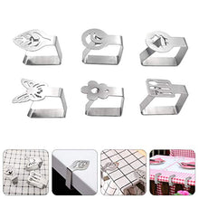 DOITOOL 6Pcs in Acciaio Inox Tovaglia Clip di Stile del Fiore del Pannello Esterno Tavolo Regolabile Morsetti Tavolo della Copertura del Panno Morsetti Supporto per La Casa di Nozze