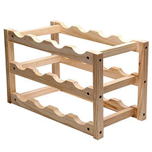 SILOLA Portabottiglie, Portabottiglie in Legno Portabottiglie 12 Bottiglie di portabottiglie da Vino Home Semplice Ornamenti da Tavolo Europei Portabottiglie