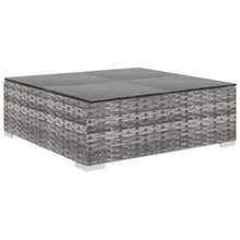 vidaXL Set Divani da Giardino 4 pz con Cuscini Foderati Lavabili Modulare Leggero Elegante Arredi da Esterno in Polyrattan Grigio Telaio in Acciaio