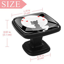 Gatto amante Pomelli per Porta Set di 4 Pomelli per Mobili Manopole per Cassetti Cucina Armadio Vetro