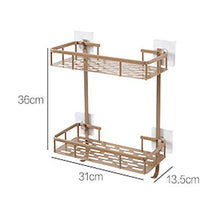 Forte Stickiness Mensole Bagno Angolo Bagno Doccia Caddy No Foratura Storage Basket Holder Rustproof Kitchen Rack Unità Acciaio Inox Oro