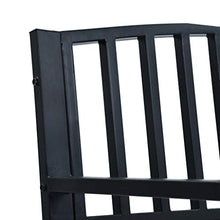 Lechnical Panchina da Giardino,Panca da Giardino in Acciaio da Giardino, 3 posti a Sedere all'aperto, posti a Sedere nel Patio del Parco, Panca per Esterni durevoli, Schienale Resistente,125 cm Nera