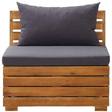 Tidyard Set Divani Giardino 8 pz con Cuscini Legno Acacia Grigio Scuro,Set Divano da Giardino,Divano da Giardino,per Esterno, Balcone, Giardino