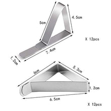 Nsiwem Fermatovaglia 24 Pezzi Tovaglia Clip in Acciaio Morsetti Tovaglia Ferma tovaglia da tavola Fermatovaglia da Esterno Picnic Clips Porta tovaglie Argento per Outdoor Picnic Party
