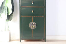 Yajutang - Cassettiera cinese con 4 cassetti, 2 ante, colore: Verde abete