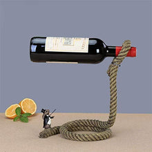 LHQ-HQ Vino Wine Rack Holder Lasso Corda Wine Bottle Holder galleggiamento di Illusione Rack Stand Regalo Magico di Arte Bottle Holder Vino Corda galleggiamento di Illusione Rack Stand