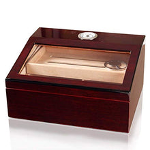 BINGFANG-W Noce humidor Cigar Box Mostra Una Piccola Finestra Trasparente Cigar Cabinet Cigar Humidor