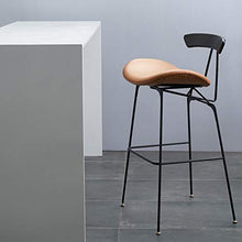 LIYONG Metallo bancone Sgabelli Altezza Bar Sgabelli Interni Esterni Patio Dining sedie di Metallo Curvo Schienale Curvo Ammortizzatore di sede (Brown)