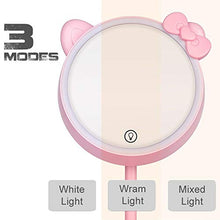 Specchio 3 modalità 90 ° Regolabile LED Trucco USB Touch Screen Ricaricabile retroilluminato Cerchio Luce Staccabile Base di stoccaggio Resistente