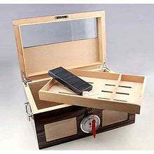 NIHAOA Accessori del Sigaro Corrosione Cigar Humidor con igrometro e umidificatore, Anteriore, Contiene 100Cigars Buon apporto di umidità