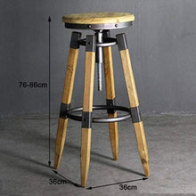 LXYPLM Sgabello Sedie Bar Barstools Sedute for sedie da Bar Rotonde in Legno Regolabili Vintage, bancone da Bar for la casa, Colazione Creativa, sgabelli da Pranzo creativi Arredo Bar Cucina