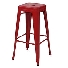Sgabello bistrot Design Industriale HWC-A73 Metallo Verniciato Rosso