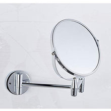 Specchio a Parete, Specchio for Trucco Pieghevole in Metallo, Specchio in Alluminio a Parete monofacciale for Bagno, Home Hotel Moda