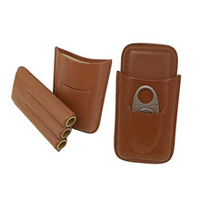 WAWAYU Portasigari, Portable Cigar Box, può Contenere 3 sigari, in Pelle Cigar Humidor Adatto a casa, Viaggio d'Affari e Viaggi